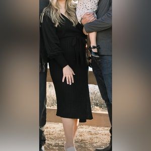 Black Asos Midi Wrap Dress